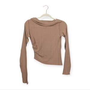 NWT Free People We The Free Neutral Winter Bloom Long Sleeve Top Size S